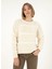 Bisiklet Yaka Oversize Krem Kazak Kadın Peter 1