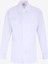 Regular Fit Klasik Yaka Balıksırtı Desenli Beyaz Erkek Gömlek BBFW24MSH014 1
