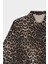 Oversize Leopar Desenli Gömlek Yaka Çift Cepli Gabardin Uzun Kollu Ceket GÖMLEK D7516AX24AU 2