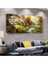 Yağlı Boya Görünümlü Resim 120 X 60 Saatli Kanvas Tablo 1