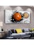 Basketbol Topu 100 X 50 Cm Saatli Kanvas Tablo 1