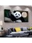 Sevimli Panda 100 X 50 Cm Saatli Kanvas Tablo 1