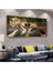 Aşk Kuşları 100 X 50 Cm Saatli Kanvas Tablo 1