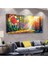 Renkli Orman 100 X 50 Cm Saatli Kanvas Tablo 1