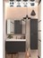 Lotus 80 cm Banyo Dolabı Seti Boy Dolaplı Lavabo Dahil Antrasit Çekmeceli Komple Mdf 1
