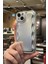 iPhone 15 Plus Uyumlu Zigzaglı Dalgalı Gümüş Puf Kılıf 3