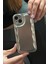 iPhone 15 Plus Uyumlu Zigzaglı Dalgalı Gümüş Puf Kılıf 4