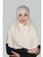 İkili Set Pratik Eşarp Hazır Türban Ve Hijab Tesettür Bonesi (Xl) - Krem 1