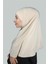 İkili Set Pratik Eşarp Hazır Türban Ve Hijab Tesettür Bonesi (Xl) - Krem 3