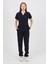 Daisy V Yaka Lacivert Unisex Uniforma (Likralı) L - Takım - Hayır İsim Yazılmasın 1