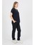 Daisy V Yaka Lacivert Unisex Uniforma (Likralı) L - Takım - Hayır İsim Yazılmasın 2
