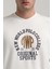 Bisiklet Yaka Ekru Slim Fit Sweatshirt 24FWM60187 2