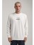 Bisiklet Yaka Ekru Slim Fit Sweatshirt 24FWM60185 5