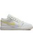 Air Jordan 1 Low(Gs) Leather Sneaker Deri Beyaz Sarı Swoosh Spor Ayakkabı 1