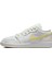Air Jordan 1 Low(Gs) Leather Sneaker Deri Beyaz Sarı Swoosh Spor Ayakkabı 2