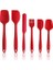 6'lı Silikon Spatula Seti, Yüksek Sıcaklığa , Gıda Sınıfı Silikon, Temizlemesi Kolay, Pişirme, Yemek Pişirme, Mutfak Malzemeleri (Kırmızı) (Yurt Dışından) 1