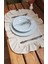 Naturel Keten Fırfırlı 2 Li Vintage Amerikan Servis Bej 40x50 1