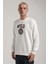 Bisiklet Yaka Ekru Slim Fit Sweatshirt 24FWM60194 3