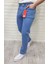Erkek Slim Fit Açık Mavi Esnek Likralı Kot Pantolon (508) 2