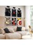 MAYMUN VE SOYUT DESEN 6'LI PLEKSİ KENAR MDF TABLO SETİ 2