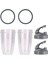 Nutri Nb 600W/900W Blender Aksesuarı Için 2 Flip Top To Go Kapaklı ve Kauçuk Contalı 2 Paket Yedek 24OZ Bardaklar (Yurt Dışından) 1