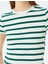 Basic Çizgili Bisiklet Yaka Kısa Kollu Kaşkorse Slim Fit T-Shirt 5
