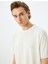 Kısa Kollu Bisiklet Yaka Viskon Karışımlı Basic T-Shirt 1
