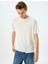 Kısa Kollu Bisiklet Yaka Viskon Karışımlı Basic T-Shirt 3