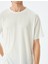 Kısa Kollu Bisiklet Yaka Viskon Karışımlı Basic T-Shirt 5