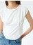 Kolsuz Crop Bisiklet Yaka Dikiş Detaylı Slim Fit T-Shirt 5