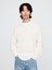 Erkek Beyaz Logo Mockneck T-Shirt 1