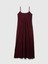 Kadın Bordo Kadife Maxi Slip Elbise 2