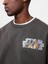 Erkek Siyah Star Wars Grafikli Oversize Sweatshirt 3