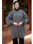 Balon Kol Triko Tunik Füme HM2519 3