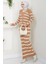 Çizgili Ceketli Jile Triko Takım Camel HM2634 3