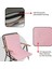4'lü Sandalye Minderi Su Itici Kumaş 40X40 cm Sünger Sırtlıklı Sandalye Minderi Bağcıklı Pembe 3