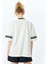 Kolej Baskılı Pamuklu V Yaka Oversize Biyeli T-Shirt 4