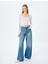 Dantel Detaylı Uzun Kollu Slim Fit Crop Tişört 2
