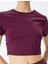 Slim Fit Kısa Kollu Crop Basic Spor T-Shirt 5