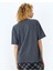 Slogan Baskılı Oversize Bisiklet Yaka Kısa Kollu T-Shirt 4