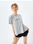 Bisiklet Yaka Baskılı Rahat Kesim Kısa Kollu Spor T-Shirt 1
