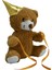 Kurdeleli ve Kutlama Şapkalı Peluş Ayı 23 cm 78154 1