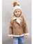 Kız Bebek V Yaka Mont Suni Kürk Astarlı Cep İçi Polarlı Süet Mont C6578A524AU 3