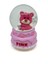 Işıklı Kar Küresi Pembe Ayıcık Cupcake 7 cm 1