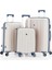 3lü Set Kırılmaz Silikon Seyahat Valizi Bavulu V305 Kemik Sky Blue 1