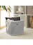 Kumaş Gri Çizgili Raf Düzenleyici Sepet Organizer 2 Adet 30X30X30CM 1