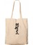 Black Kanji Text Krem Kanvas Bez Çanta 1