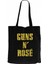 Guns N Rose Text Yellow Siyah Kanvas Bez Çanta 1