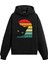 Kedi Baskılı Retro Kedi Tasarım Kapşonlu Hoodie 1