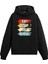 Eat Sleep Ski Repeat Baskılı Ünisex Kapşonlu Hoodie 1